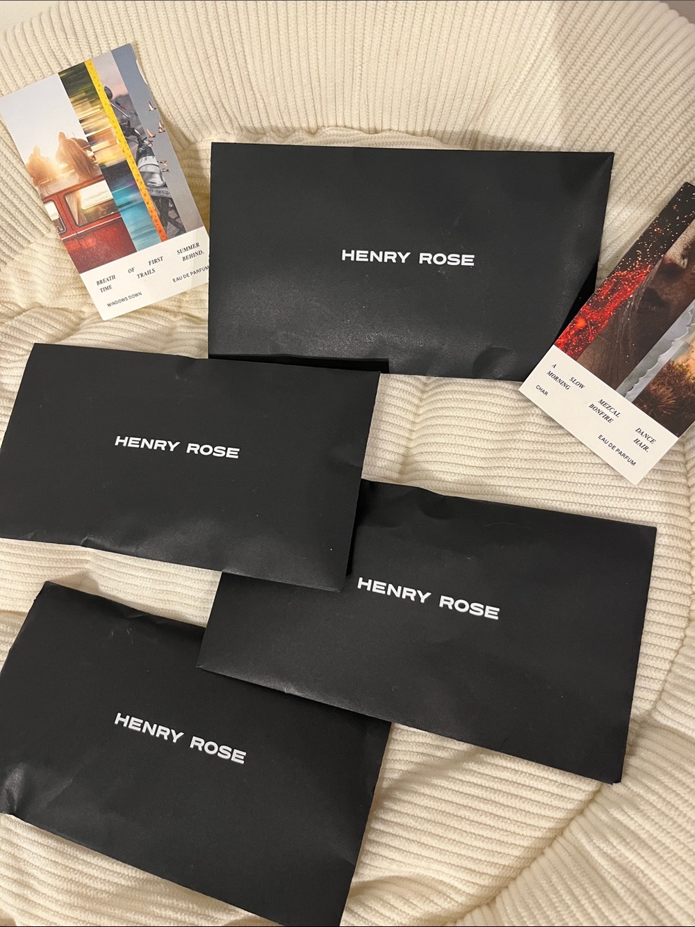 Set of 4 Henry Rose Perfume Packs with 2 EDP- Char EDP & Windows Down EDP